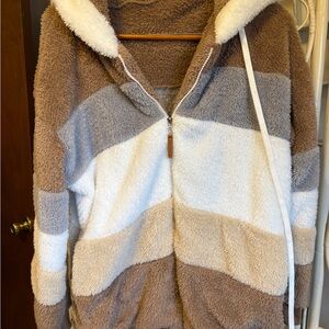 Cozy Striped Women's Jacket